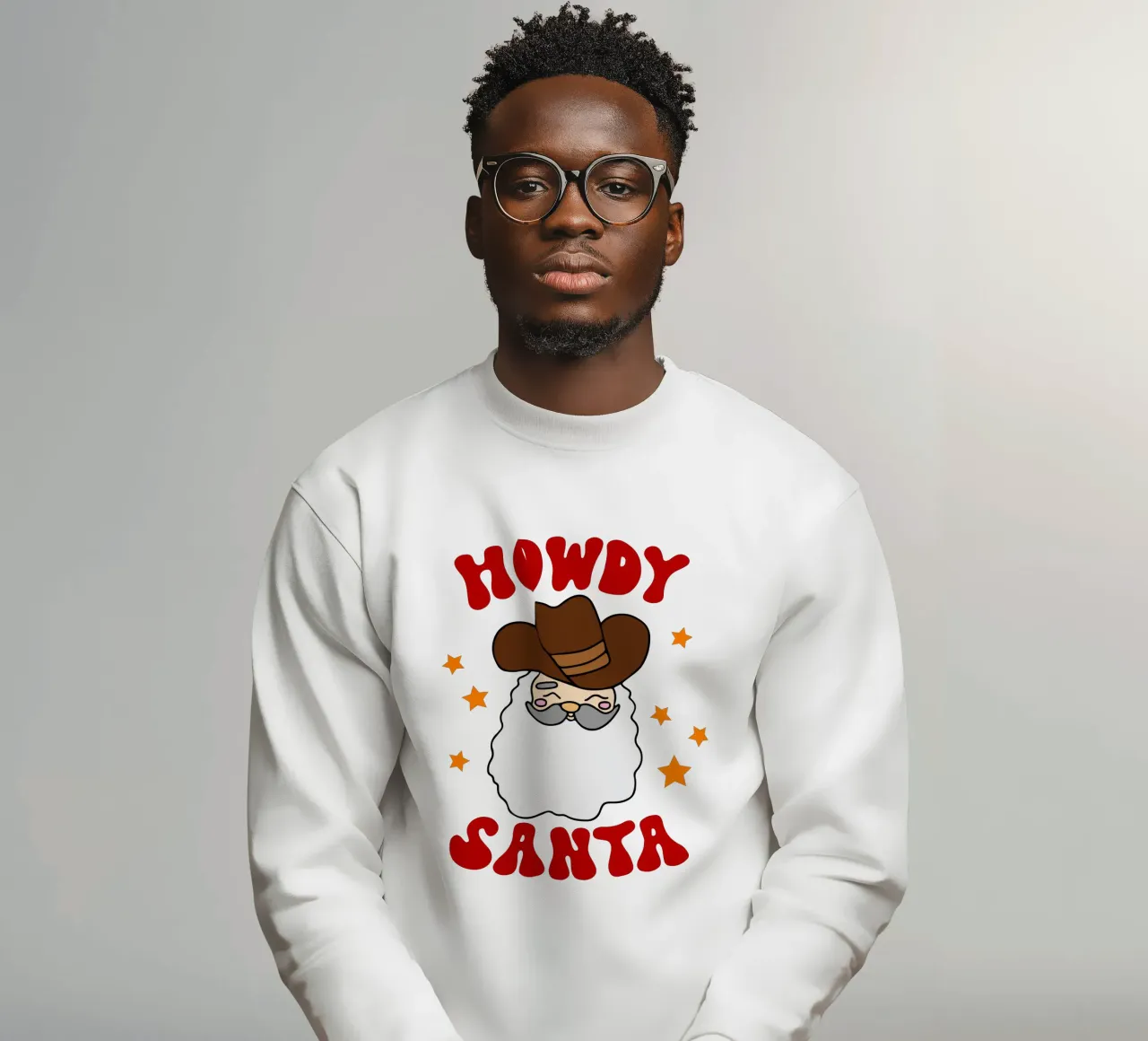 Howdy Santa Funny Art Design felpa da onefeelshop