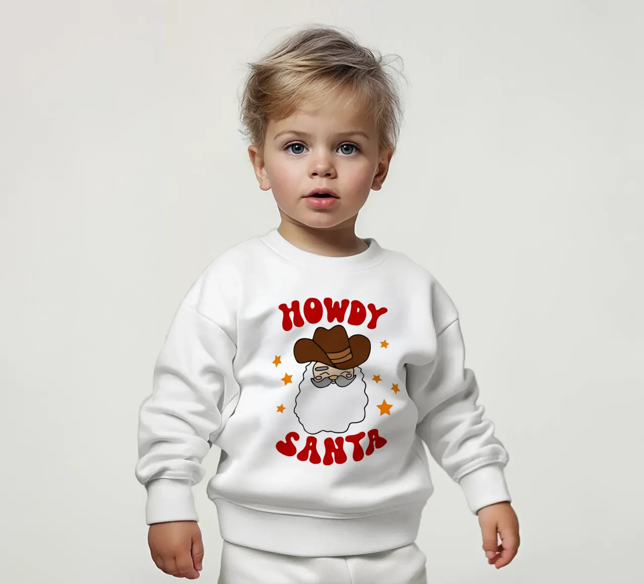 Howdy Santa Funny Art Design felpa neonato da onefeelshop