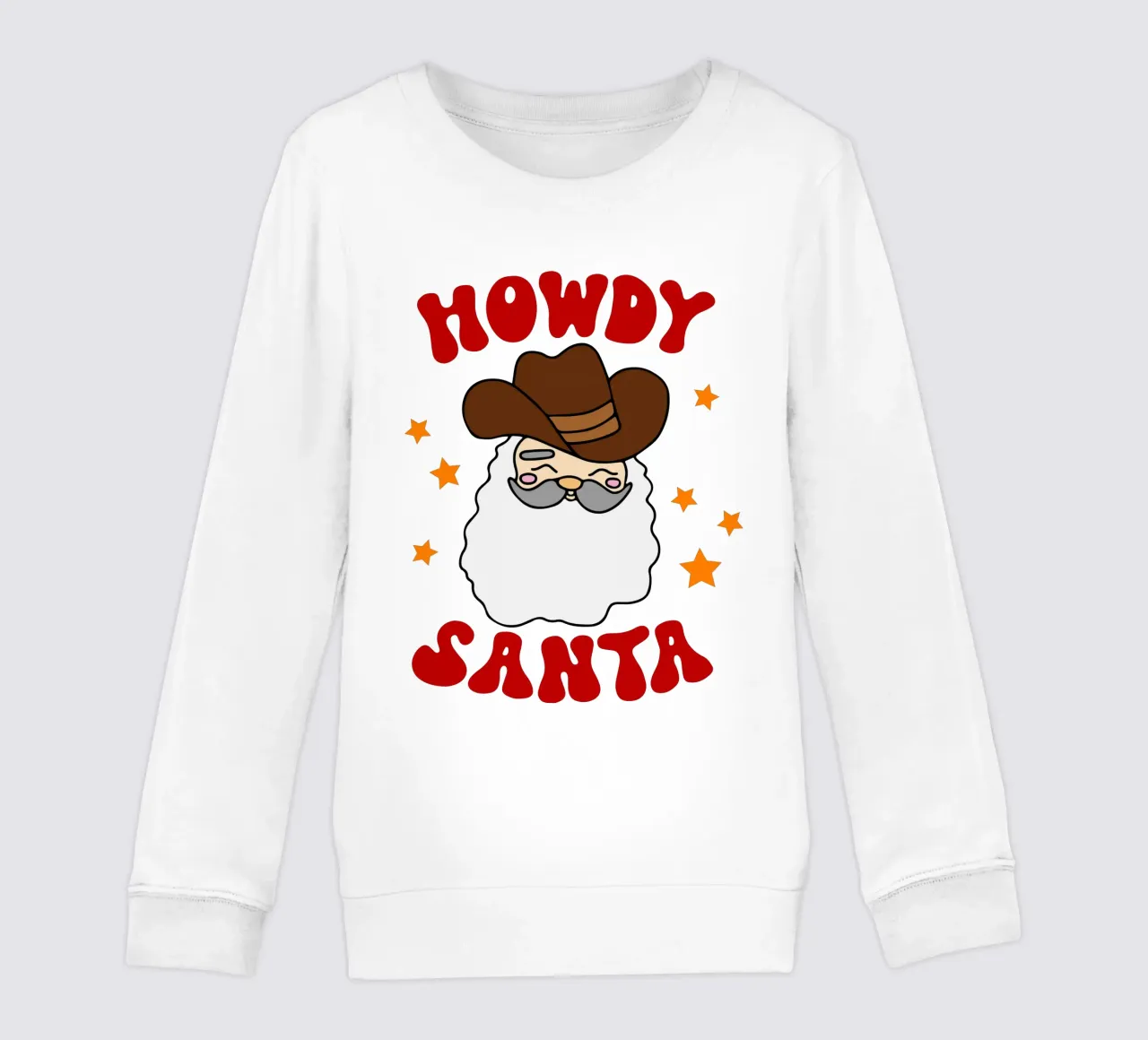 Howdy Santa Funny Art Design felpa bambino da onefeelshop