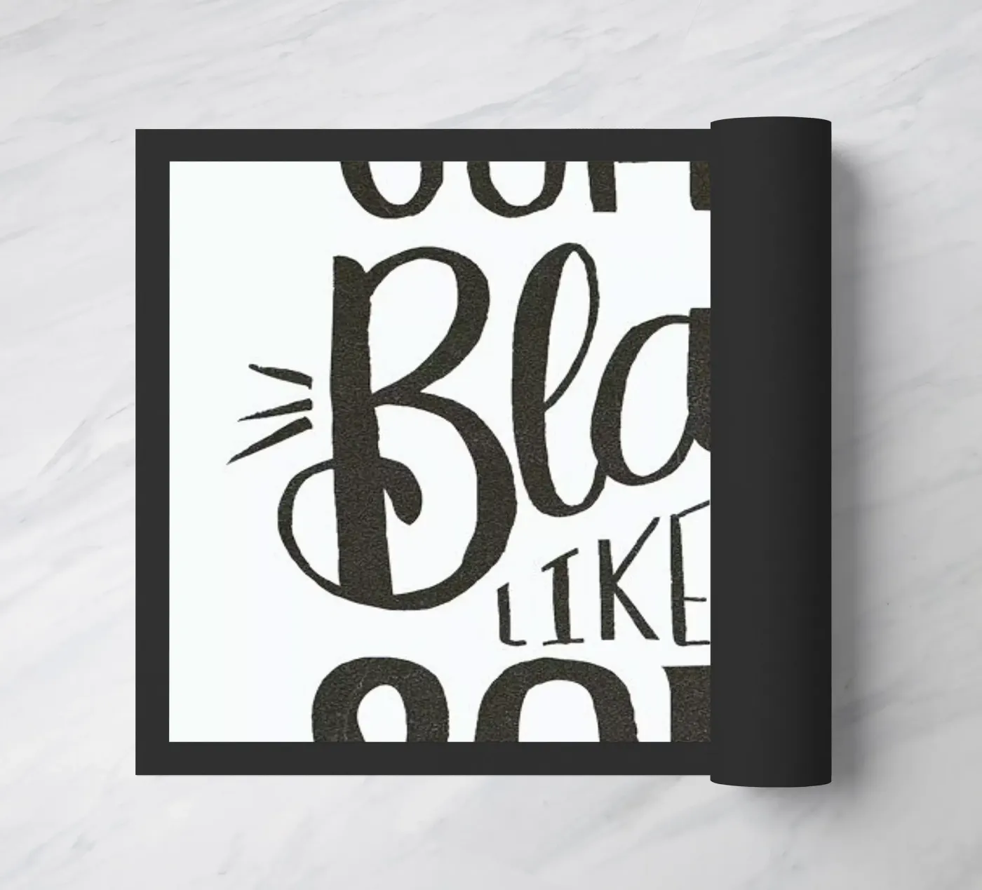 Black Coffee doormat by Matthew Taylor Wilson