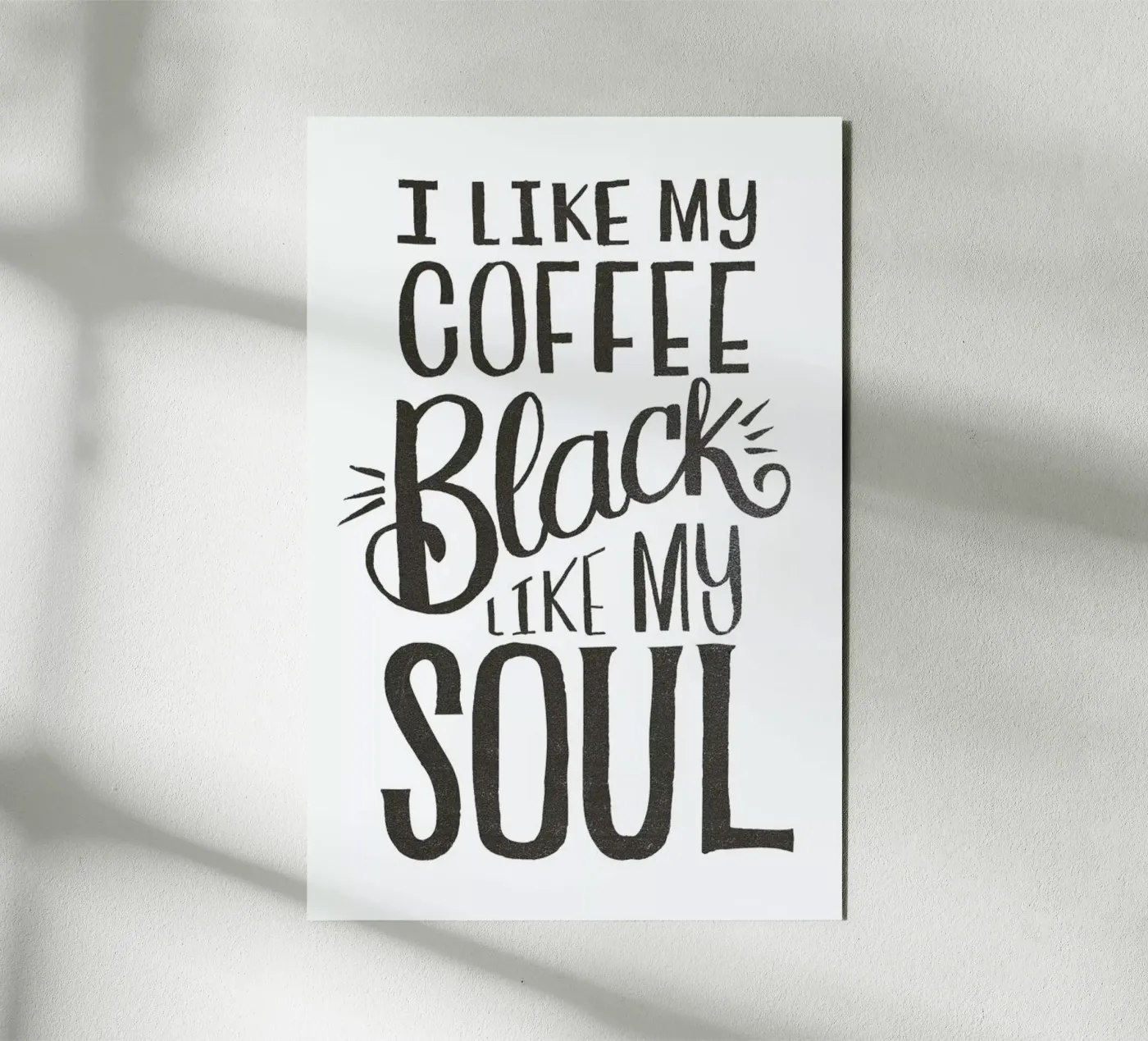 Black Coffee alluminio dibond da Matthew Taylor Wilson