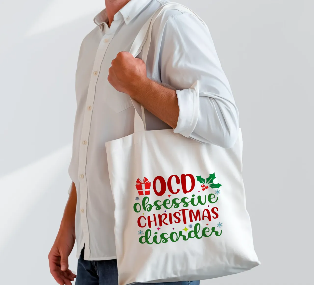 OCD : Disturbo Ossessivo Natalizio borsa in juta da onefeelshop