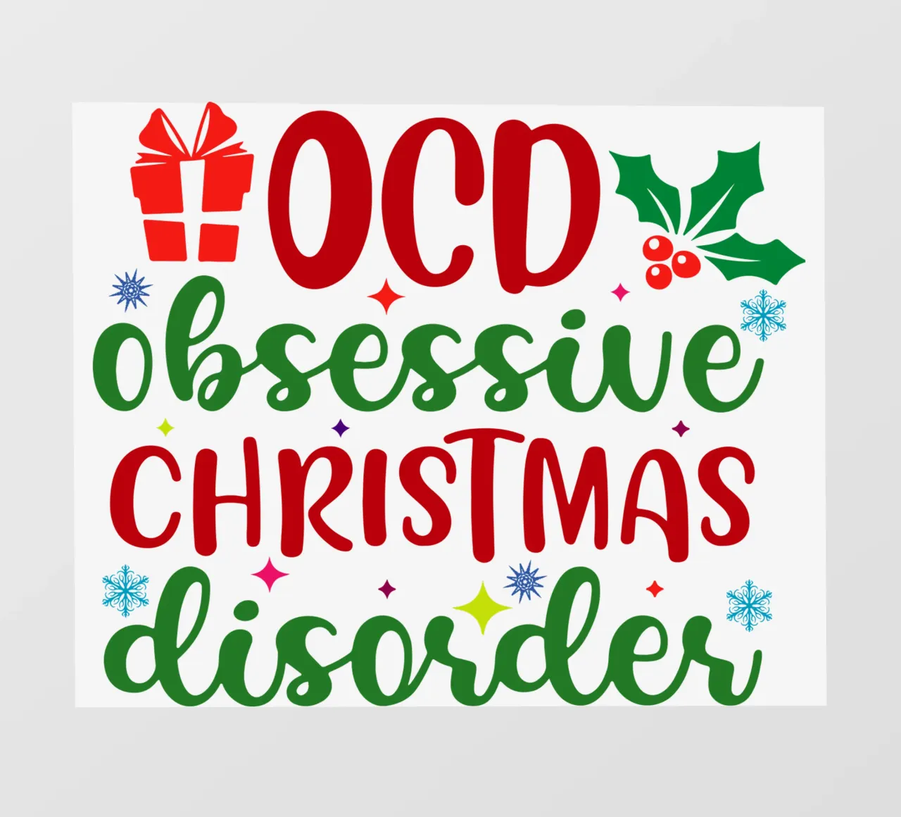 OCD : Disturbo Ossessivo Natalizio pellicola backlit da onefeelshop