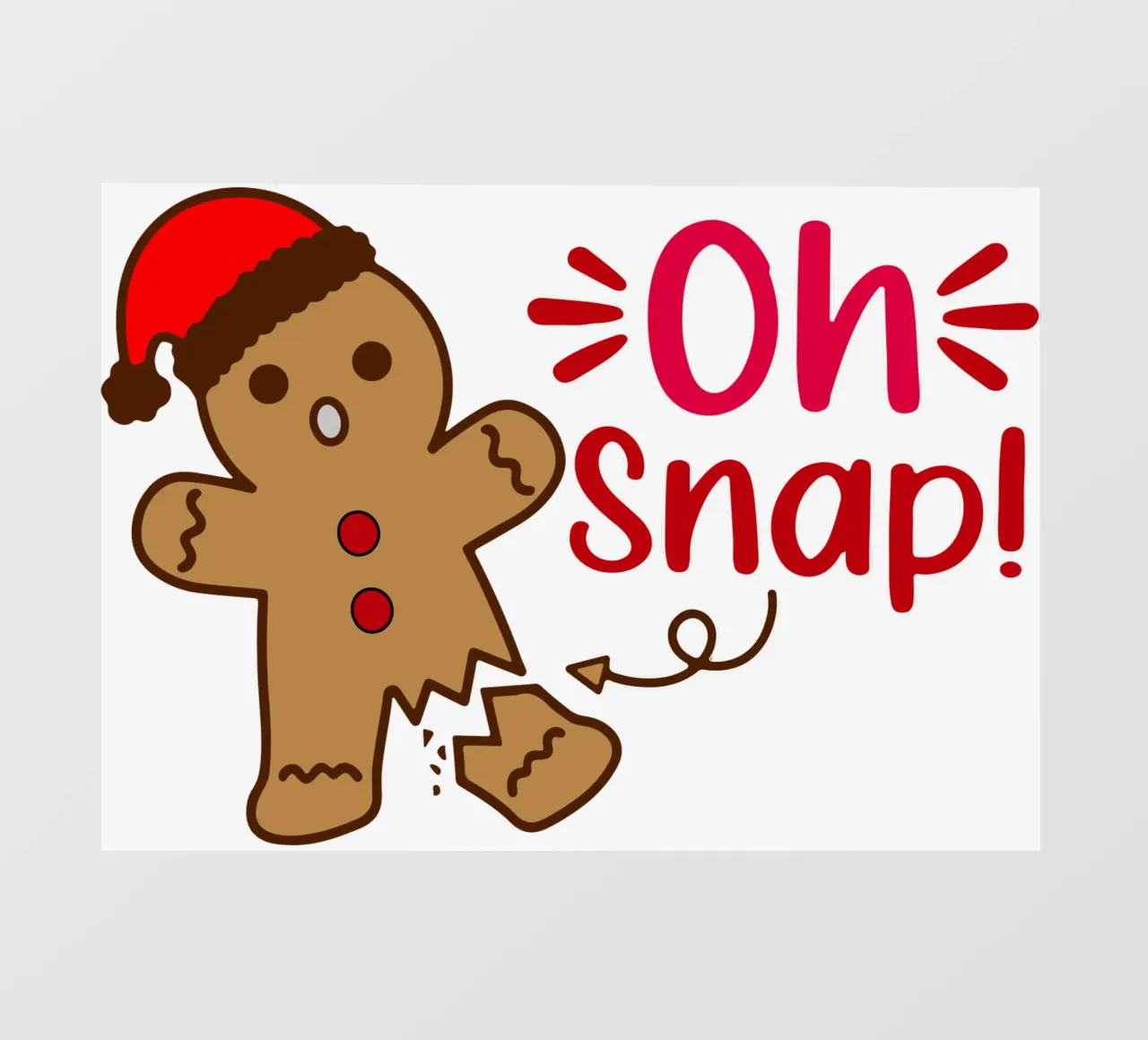 Oh Snap Gingerbread Christmas Cake backlit film by onefeelshop