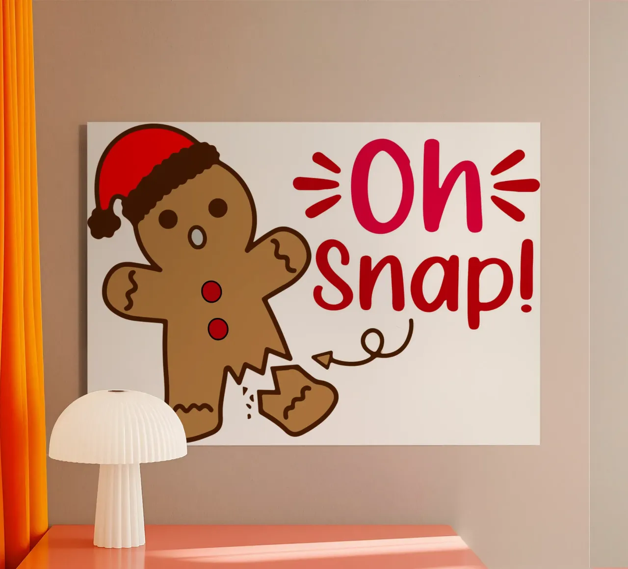 Oh Snap Gingerbread Christmas Cake acrylic glass by onefeelshop