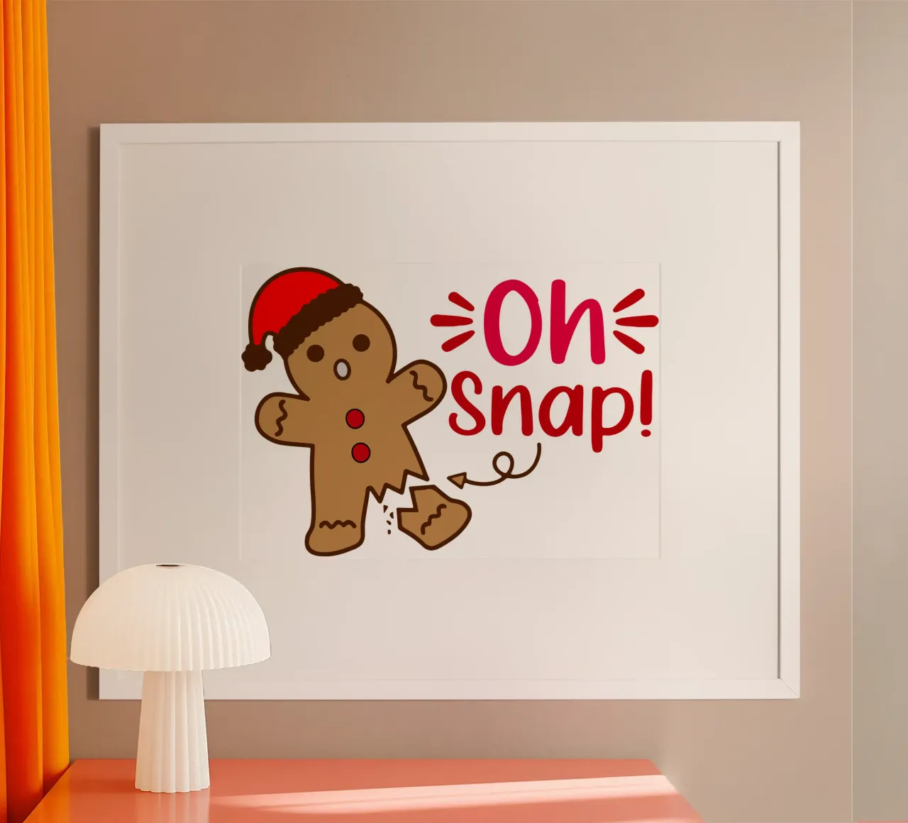 Tarta de Navidad de pan de jengibre Oh Snap poster de onefeelshop