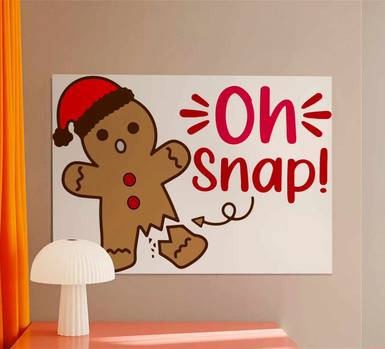 Tarta de Navidad de pan de jengibre Oh Snap poster de onefeelshop