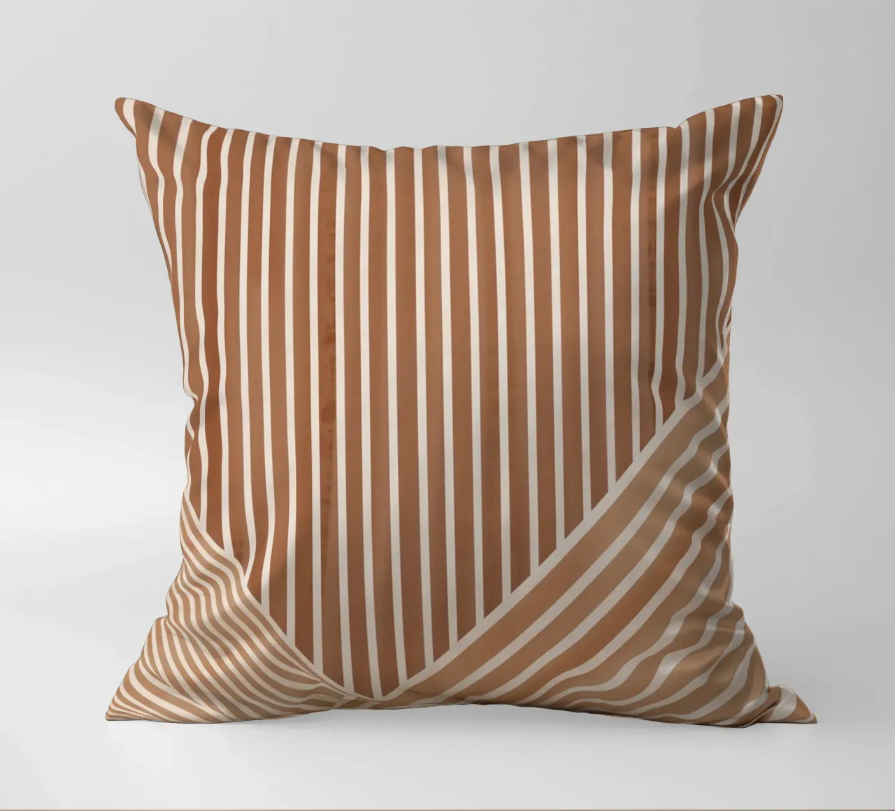 Geometric Pattern with Parallel Lines decorative cushion by Melloi Art Print