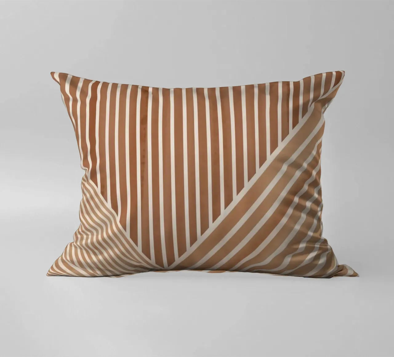 Geometric Pattern with Parallel Lines decorative cushion by Melloi Art Print