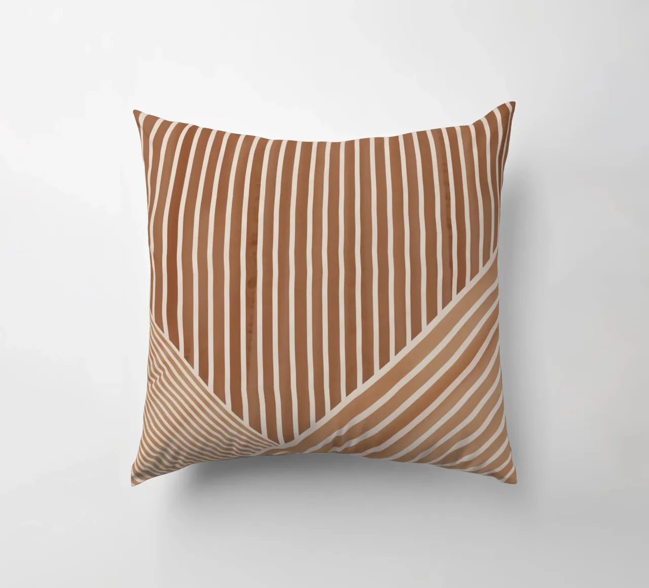 Geometric Pattern with Parallel Lines decorative cushion by Melloi Art Print