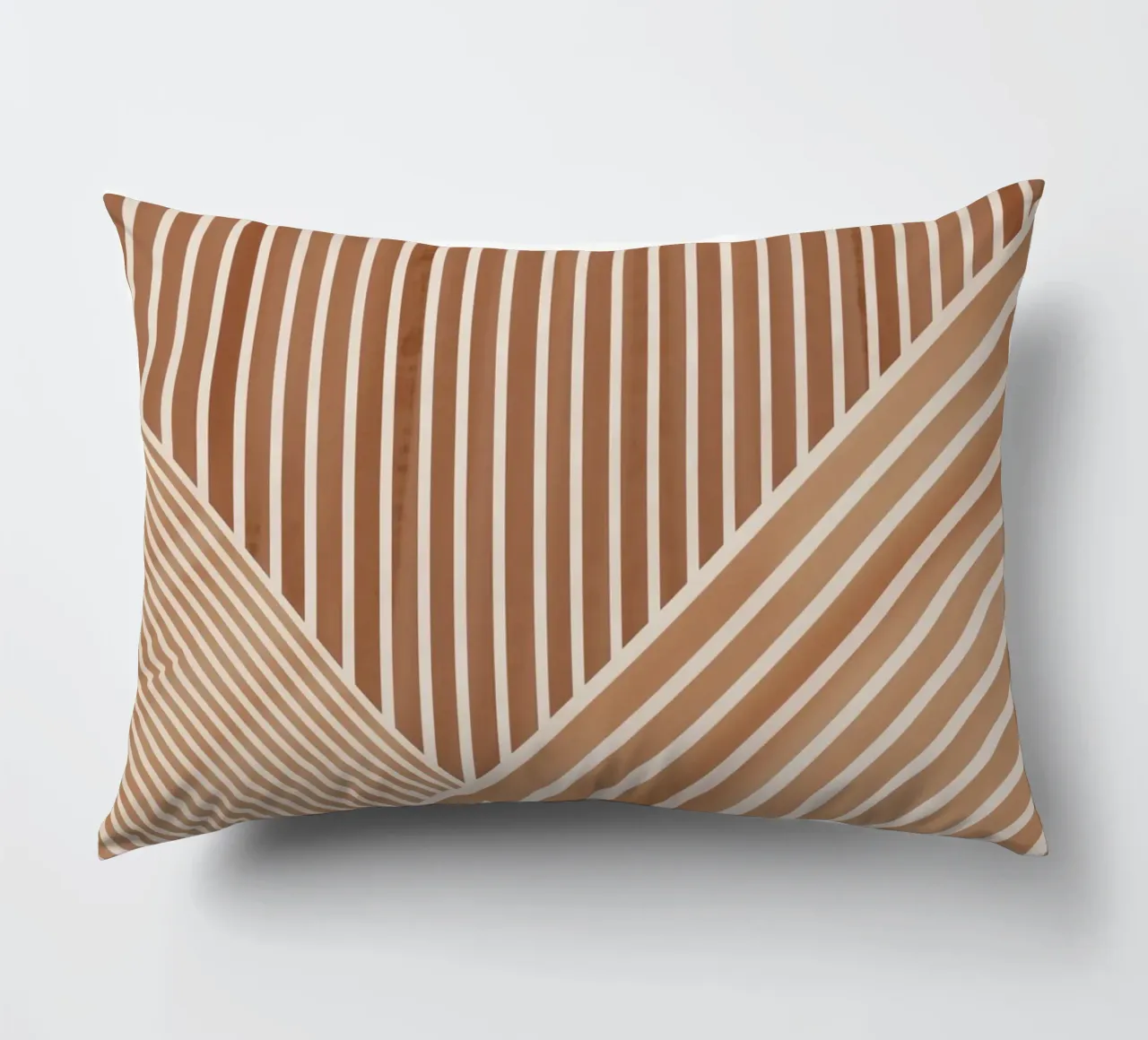Geometric Pattern with Parallel Lines decorative cushion by Melloi Art Print