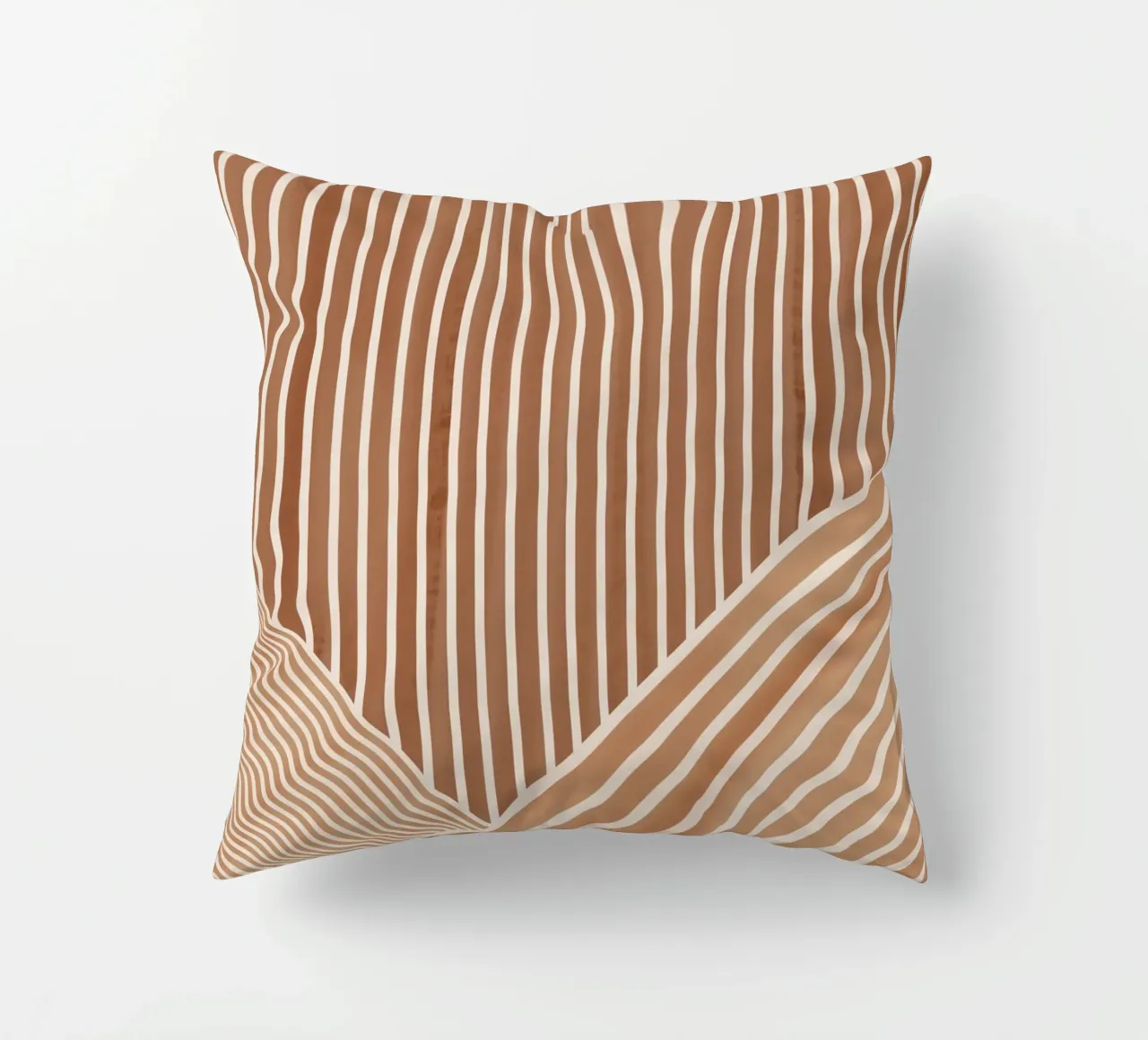 Geometric Pattern with Parallel Lines decorative cushion by Melloi Art Print