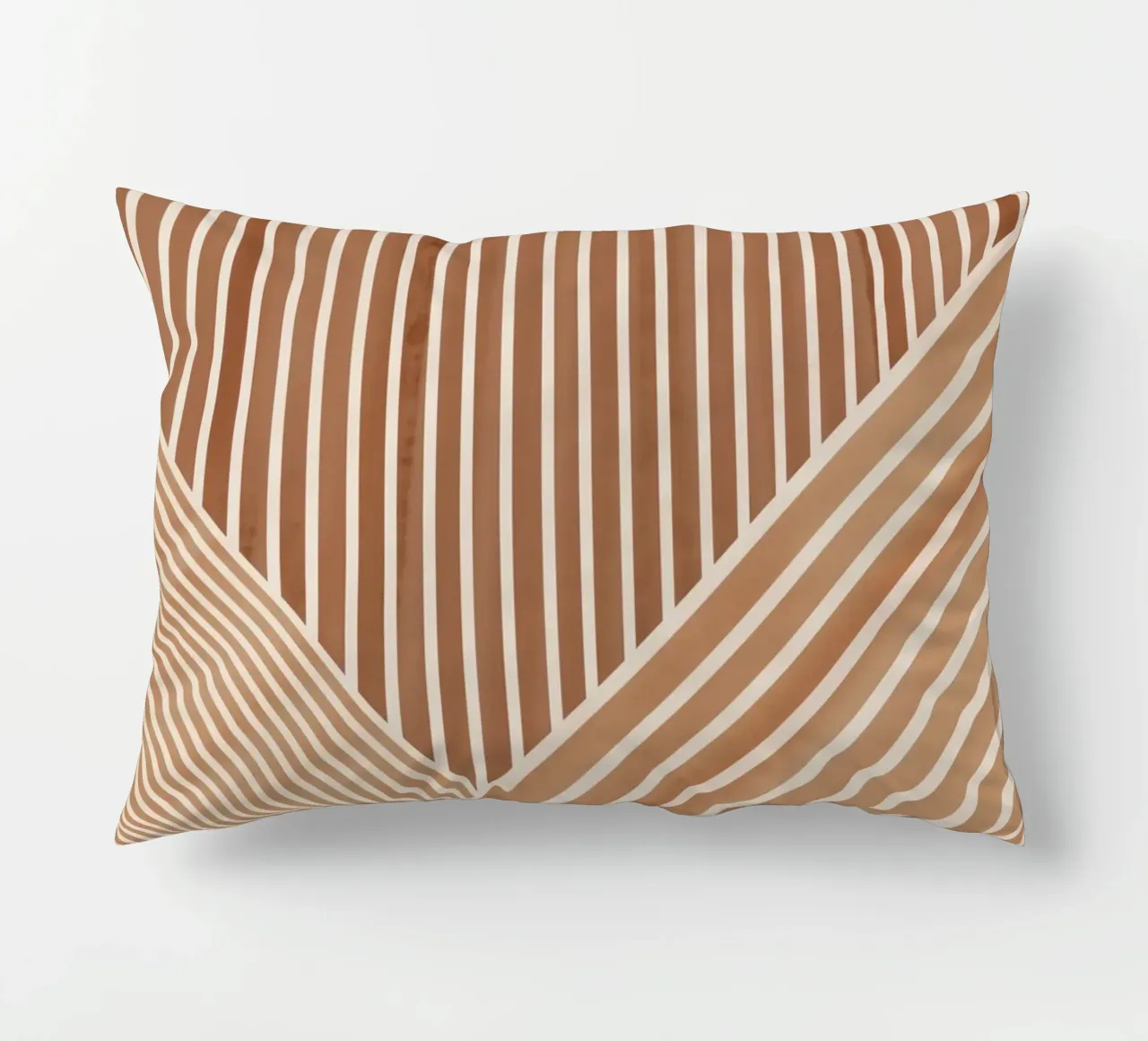 Geometric Pattern with Parallel Lines decorative cushion by Melloi Art Print
