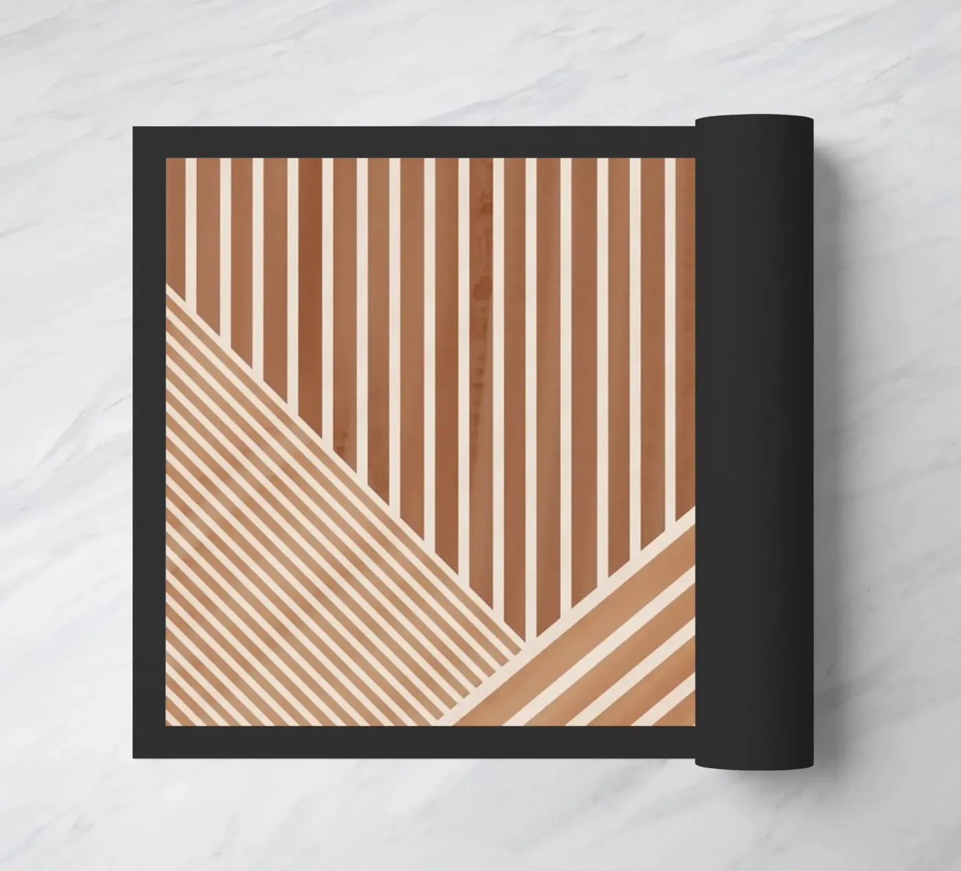 Geometric Pattern with Parallel Lines paillasson de Melloi Art Print