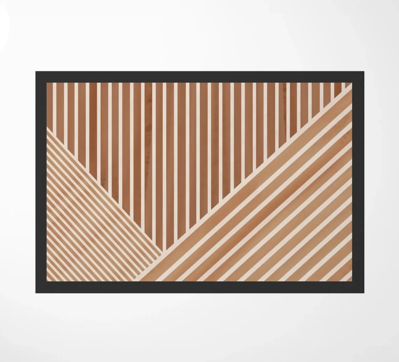 Geometric Pattern with Parallel Lines paillasson de Melloi Art Print