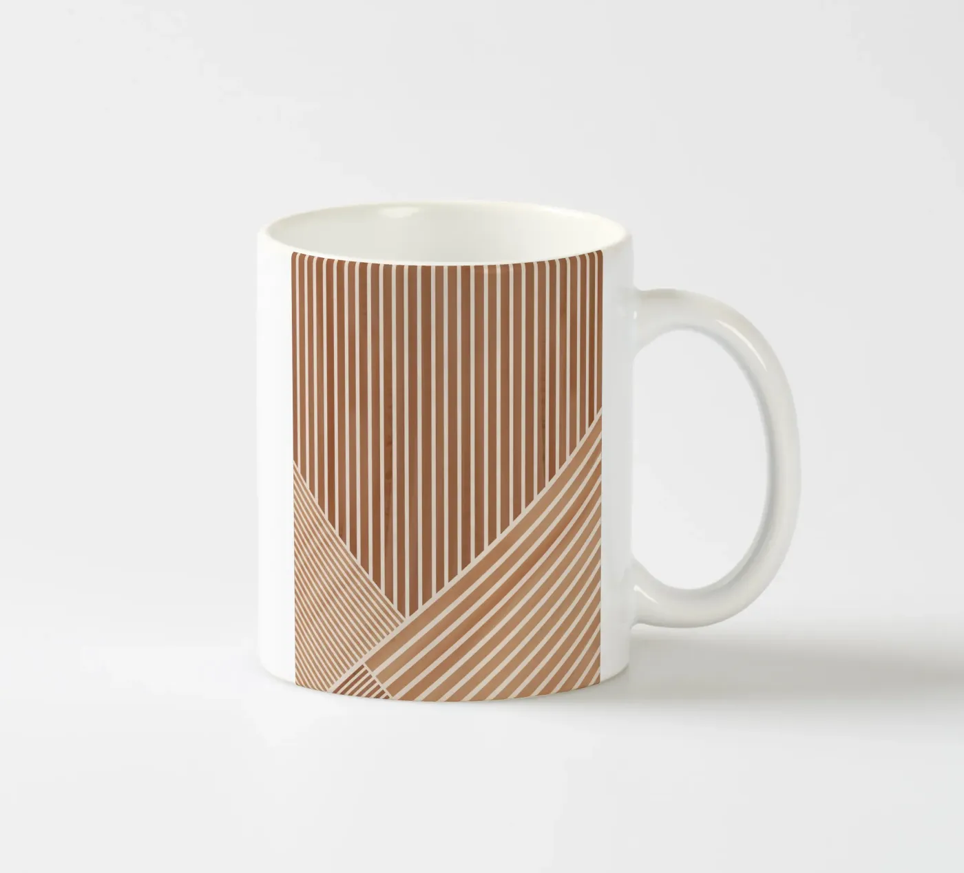 Geometric Pattern with Parallel Lines Keramik Tasse von Melloi Art Print