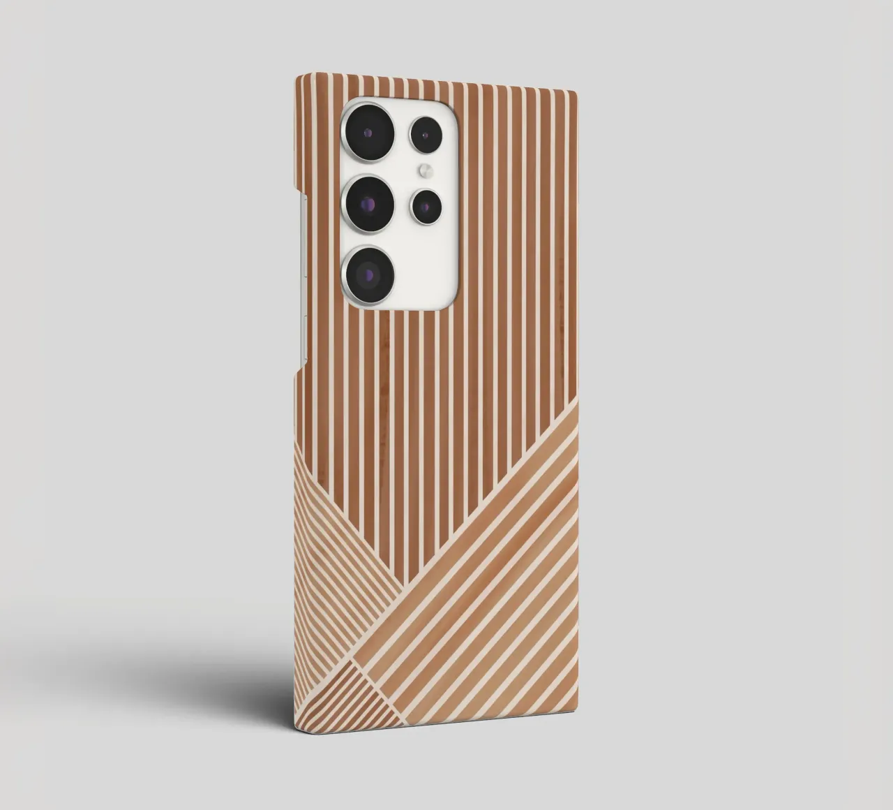 Geometric Pattern with Parallel Lines samsung phone case by Melloi Art Print