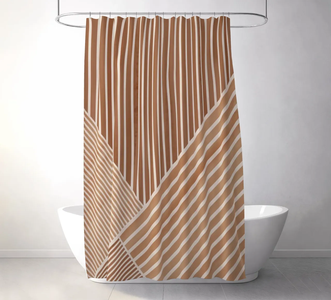 Geometric Pattern with Parallel Lines shower curtain by Melloi Art Print