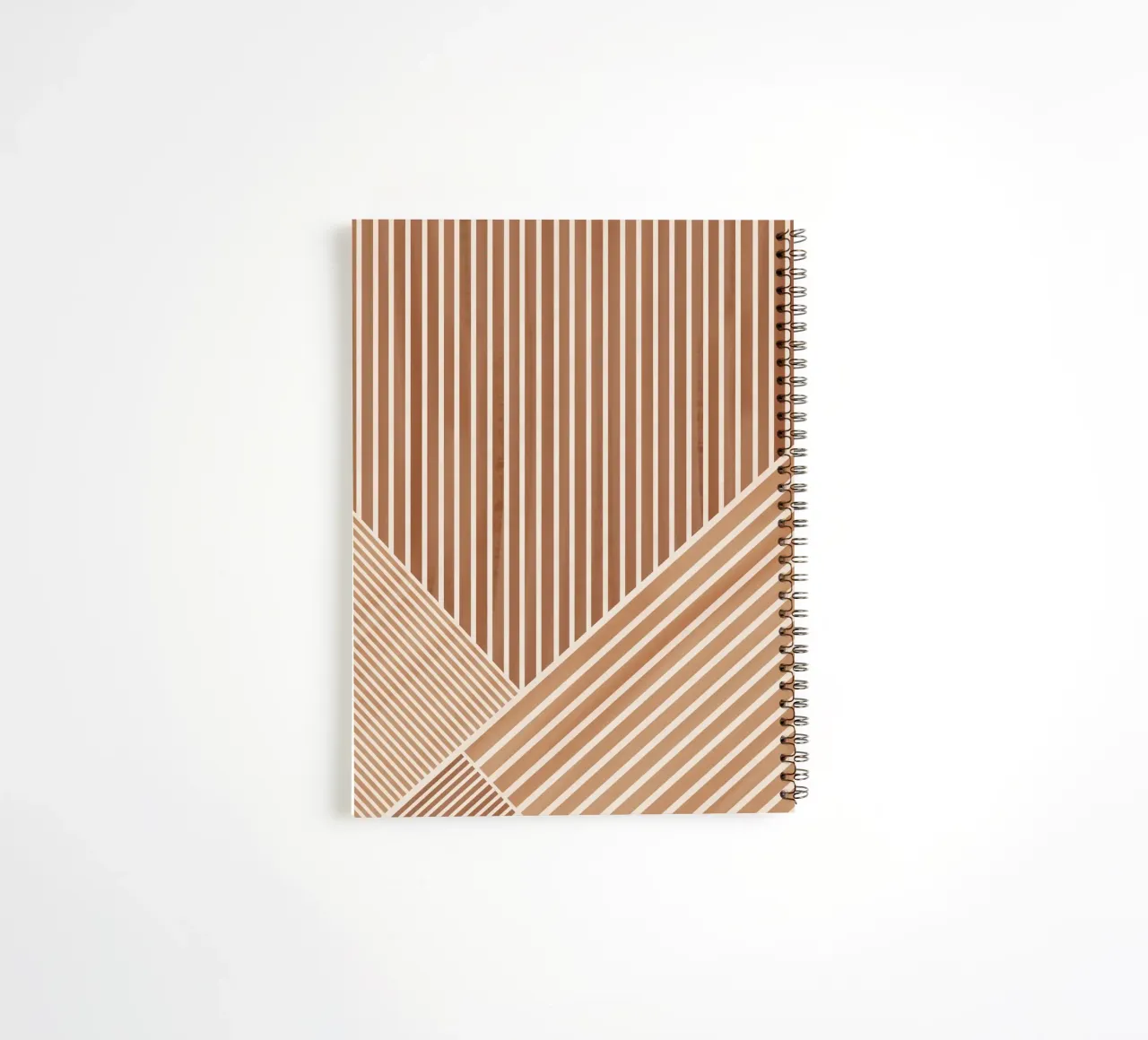 Geometric Pattern with Parallel Lines spiral notebook by Melloi Art Print