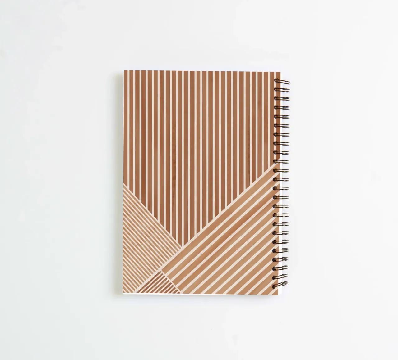 Geometric Pattern with Parallel Lines spiral notebook by Melloi Art Print
