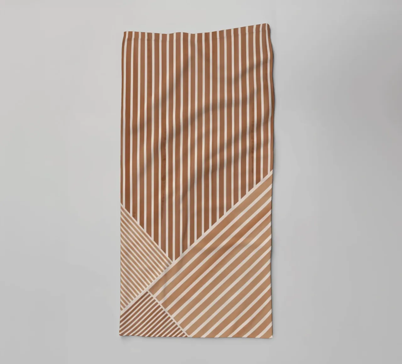 Geometric Pattern with Parallel Lines towel by Melloi Art Print