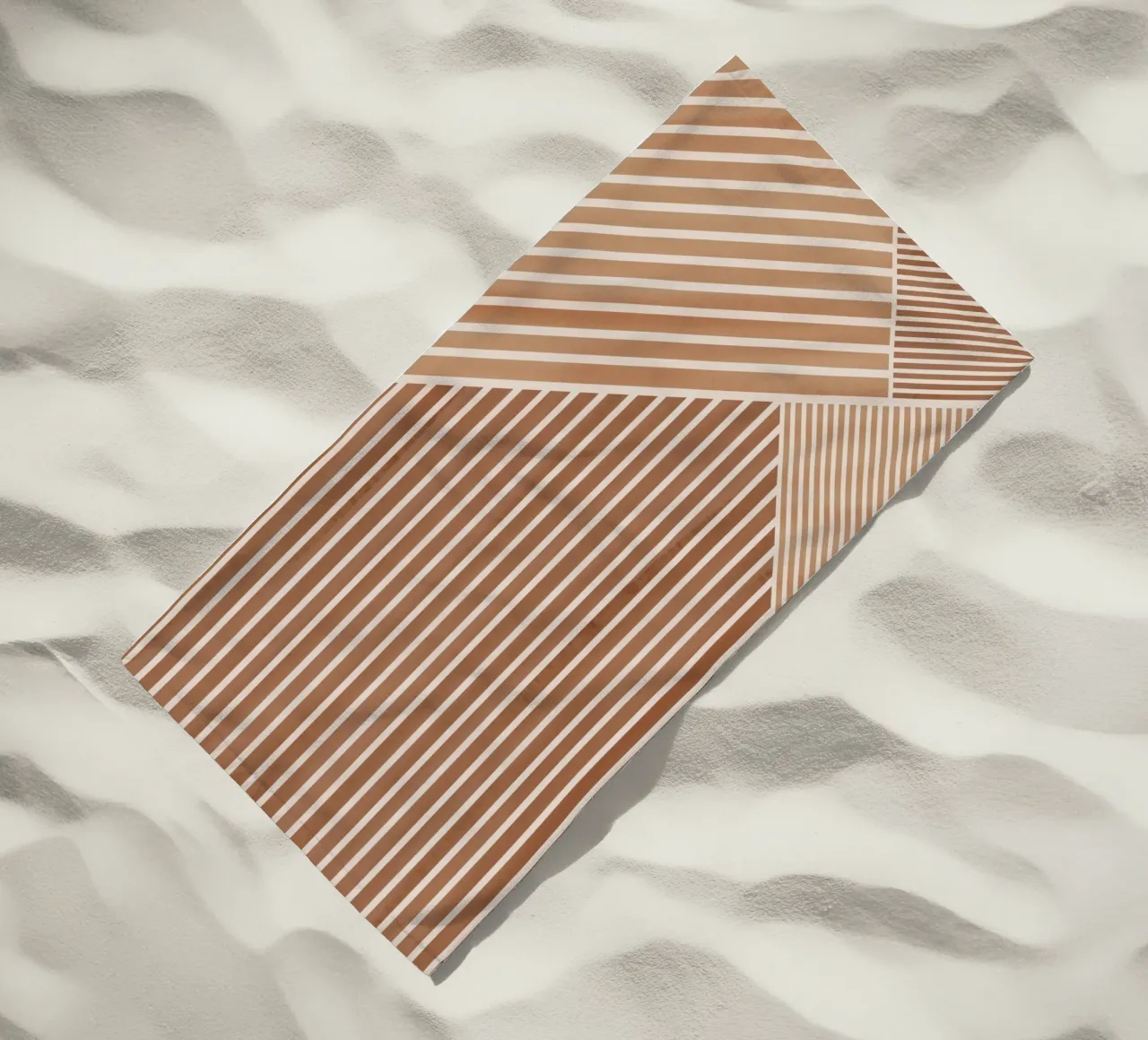 Geometric Pattern with Parallel Lines beach towel by Melloi Art Print