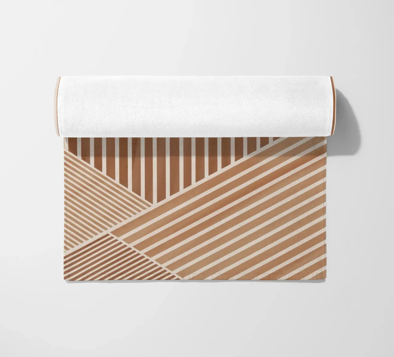 Geometric Pattern with Parallel Lines beach towel by Melloi Art Print
