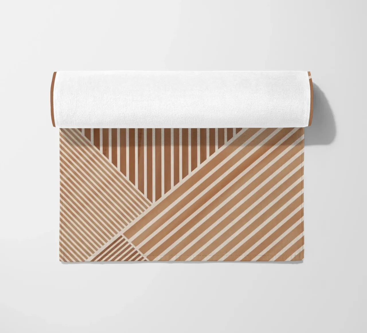 Geometric Pattern with Parallel Lines beach towel by Melloi Art Print