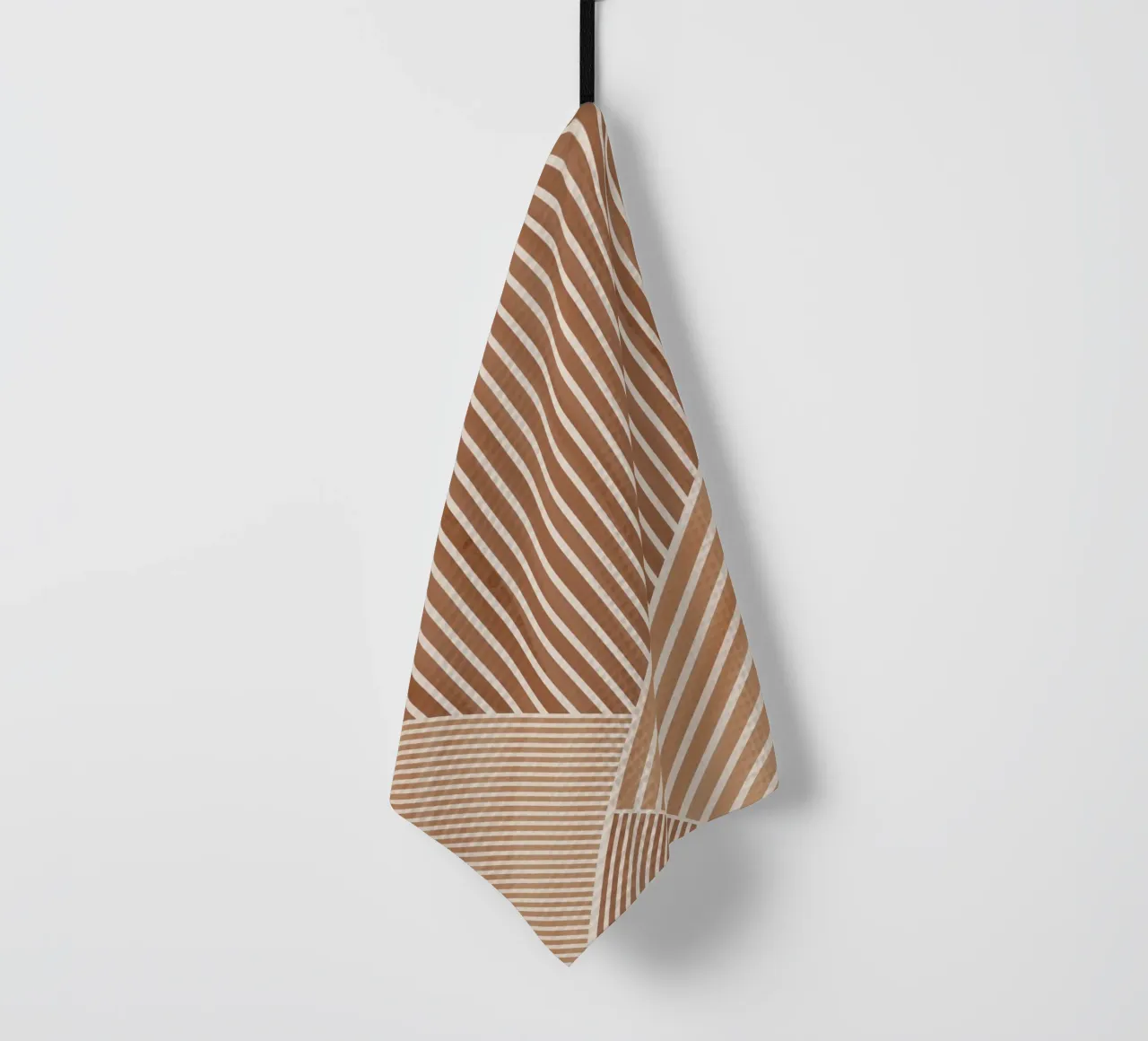 Geometric Pattern with Parallel Lines tea towel by Melloi Art Print
