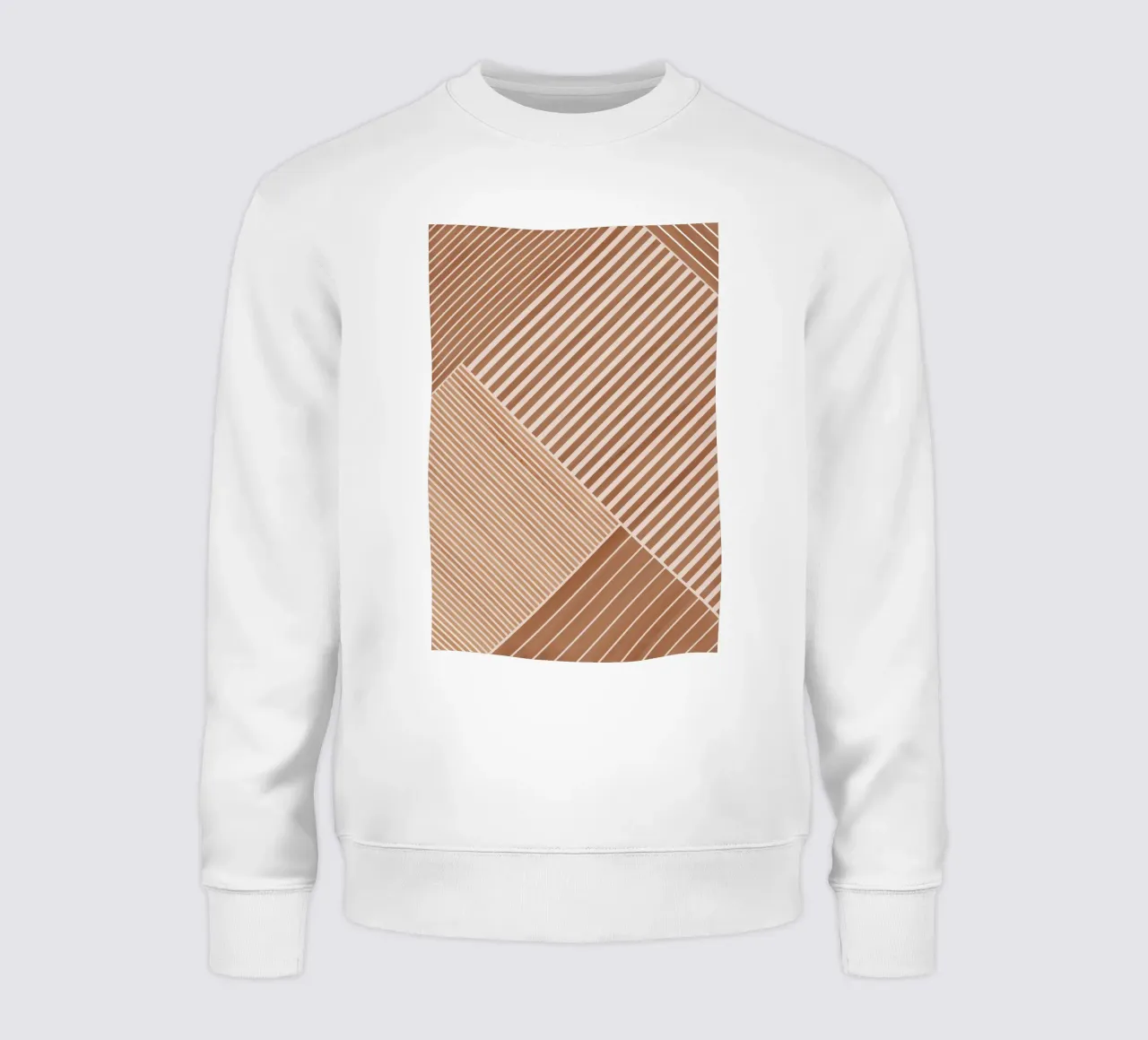 Geometrisches Muster mit diagonalen Linien Sweatshirt von Melloi Art Print