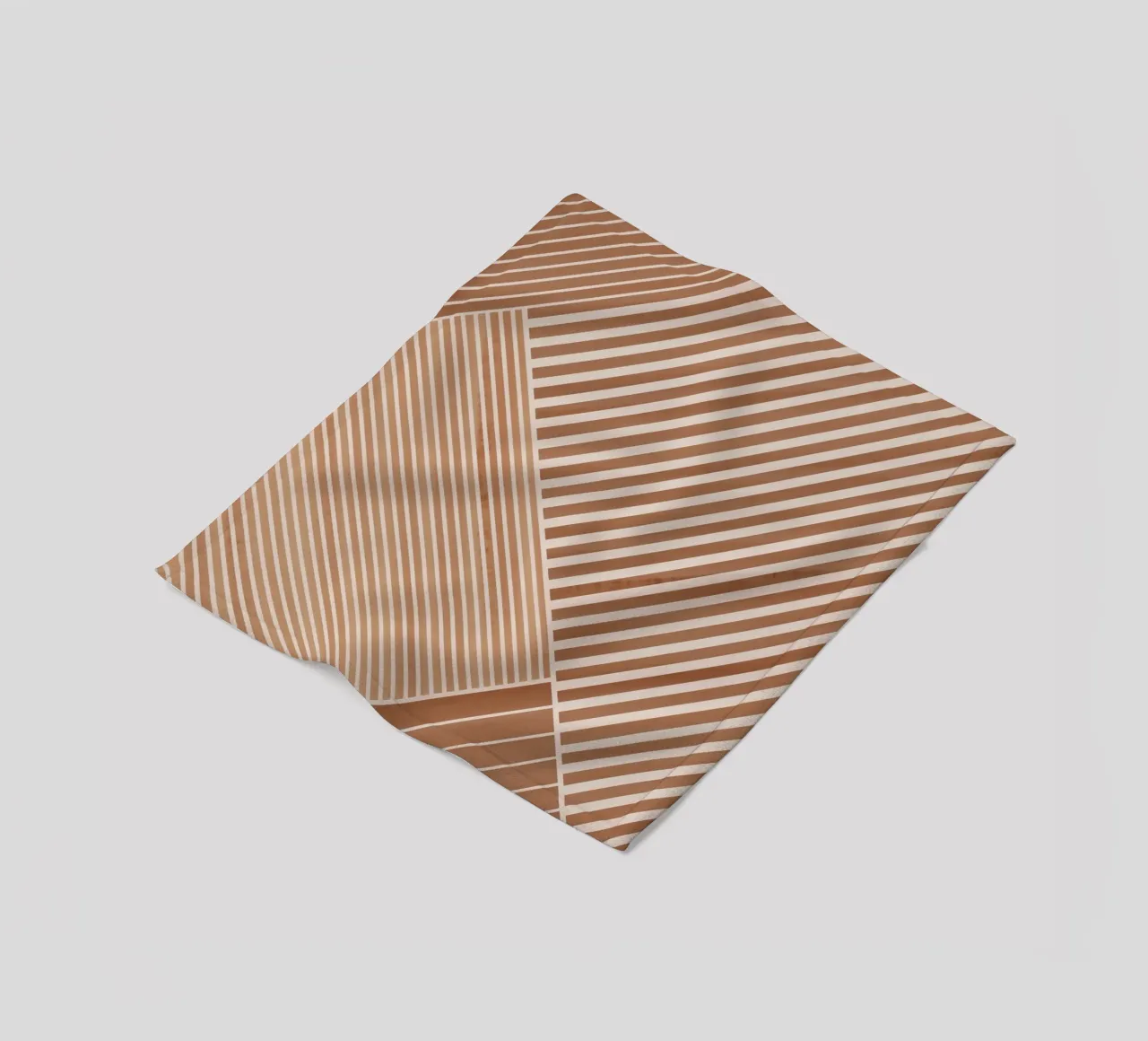 Geometrisches Muster mit diagonalen Linien Fleecedecke von Melloi Art Print