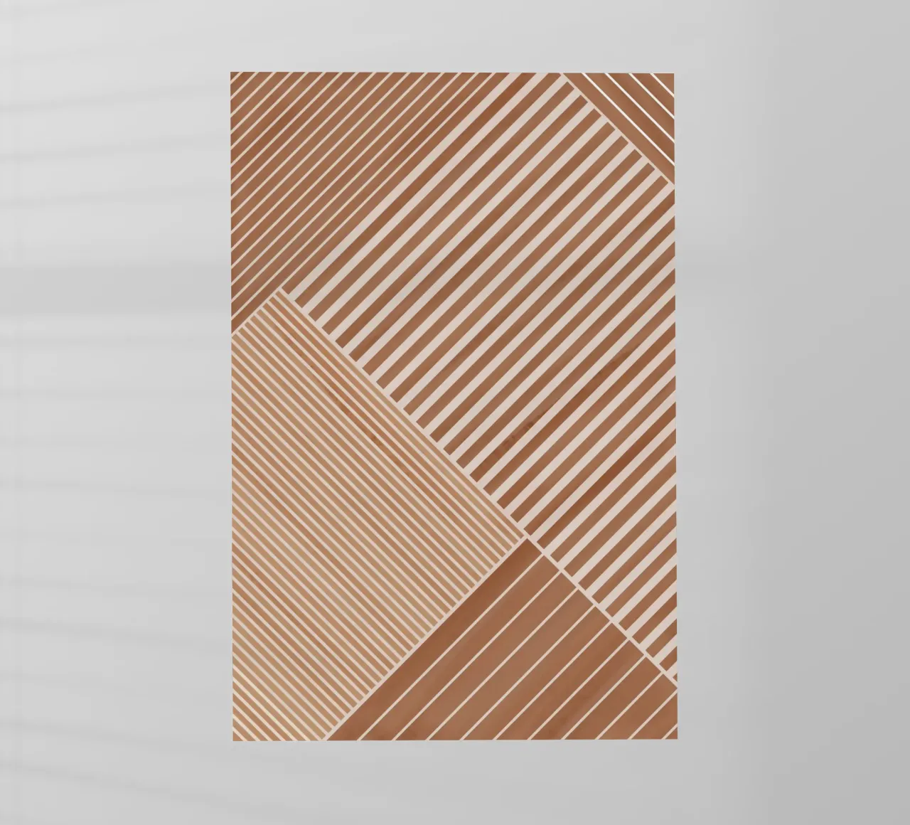 Geometric Pattern with Diagonal Lines backlit film by Melloi Art Print
