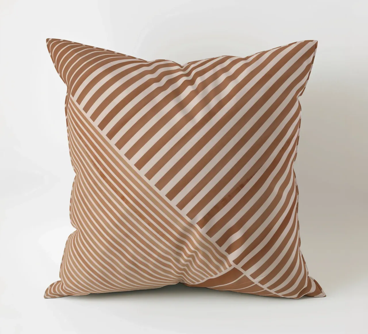 Geometric Pattern with Diagonal Lines decorative cushion by Melloi Art Print