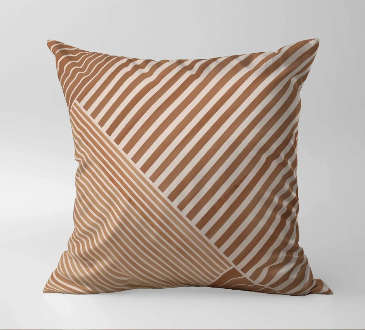 Geometric Pattern with Diagonal Lines decorative cushion by Melloi Art Print