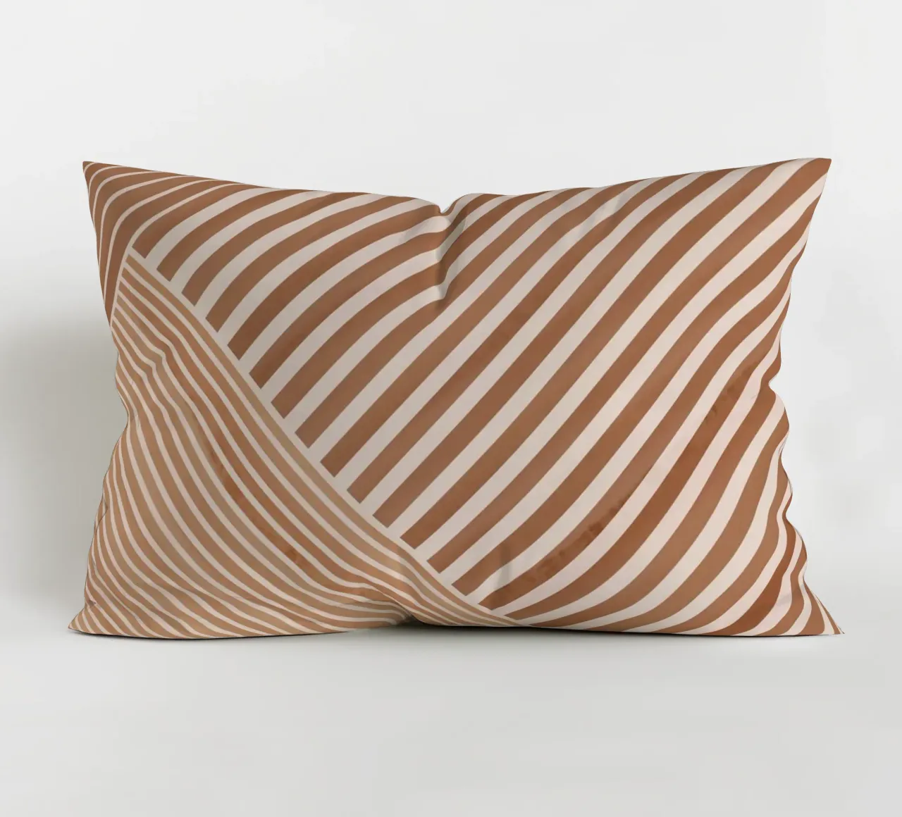 Geometric Pattern with Diagonal Lines decorative cushion by Melloi Art Print