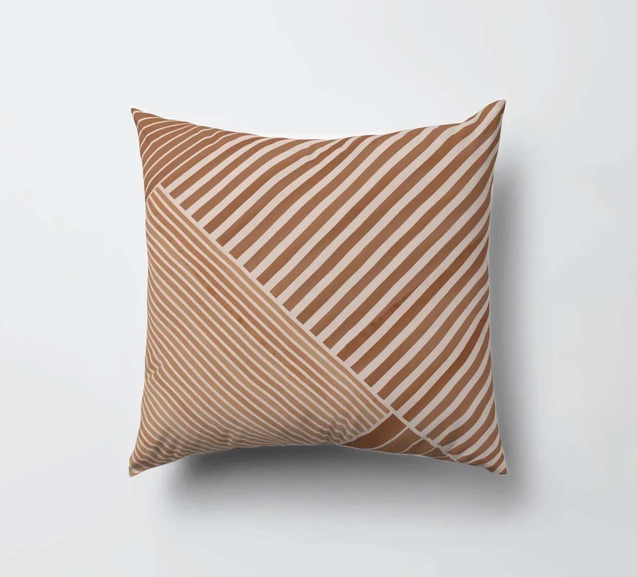 Geometric Pattern with Diagonal Lines decorative cushion by Melloi Art Print