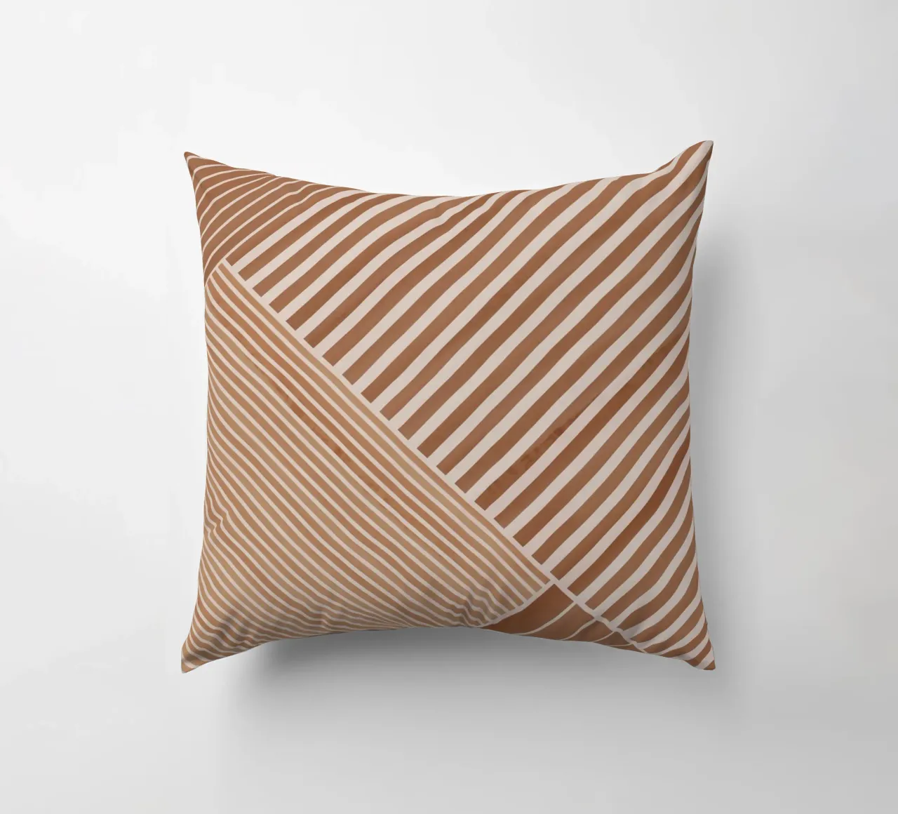 Geometric Pattern with Diagonal Lines decorative cushion by Melloi Art Print