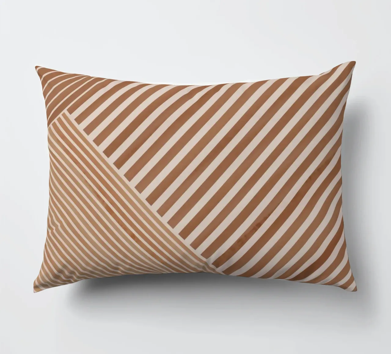 Geometric Pattern with Diagonal Lines decorative cushion by Melloi Art Print