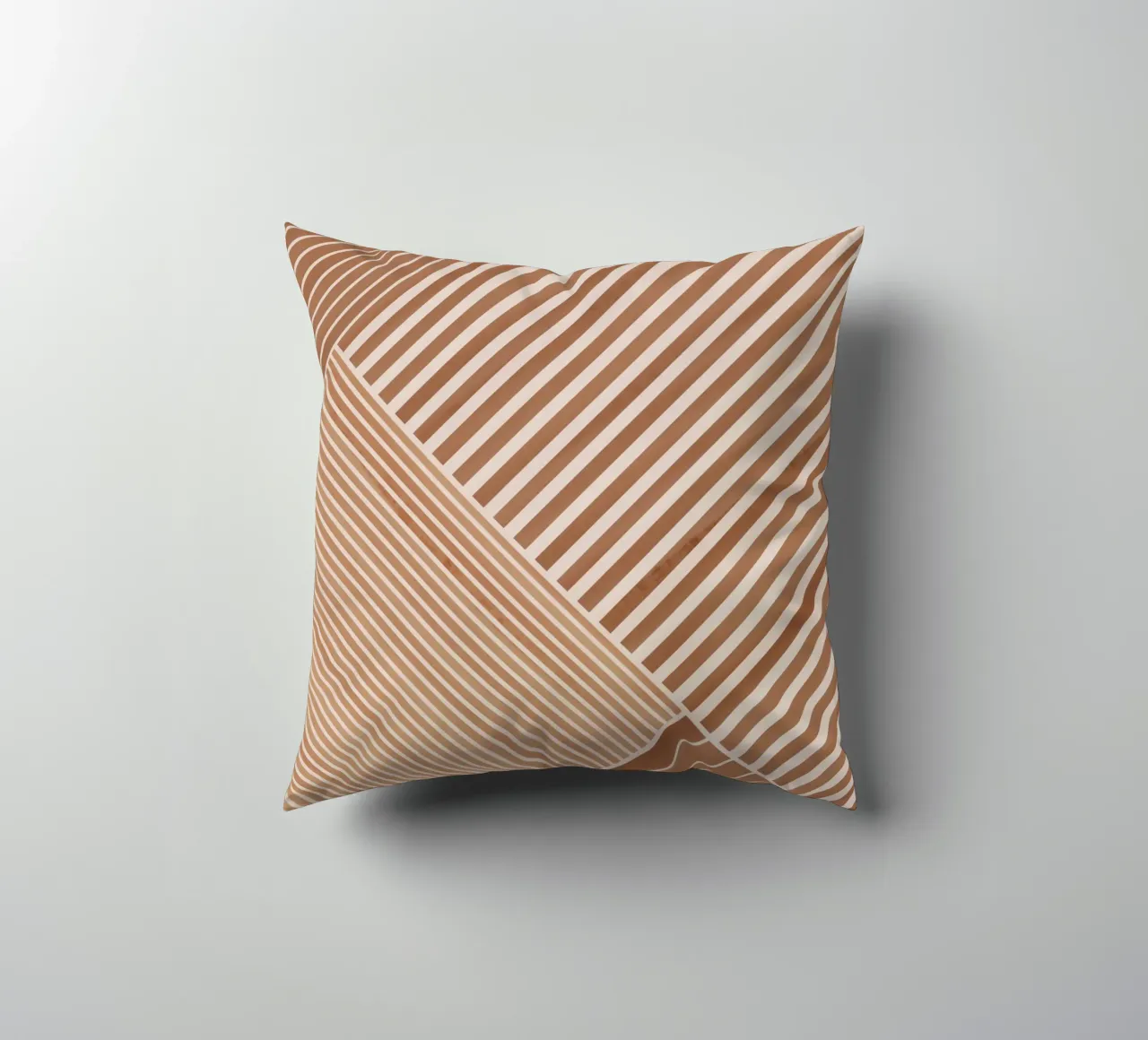 Geometric Pattern with Diagonal Lines decorative cushion by Melloi Art Print