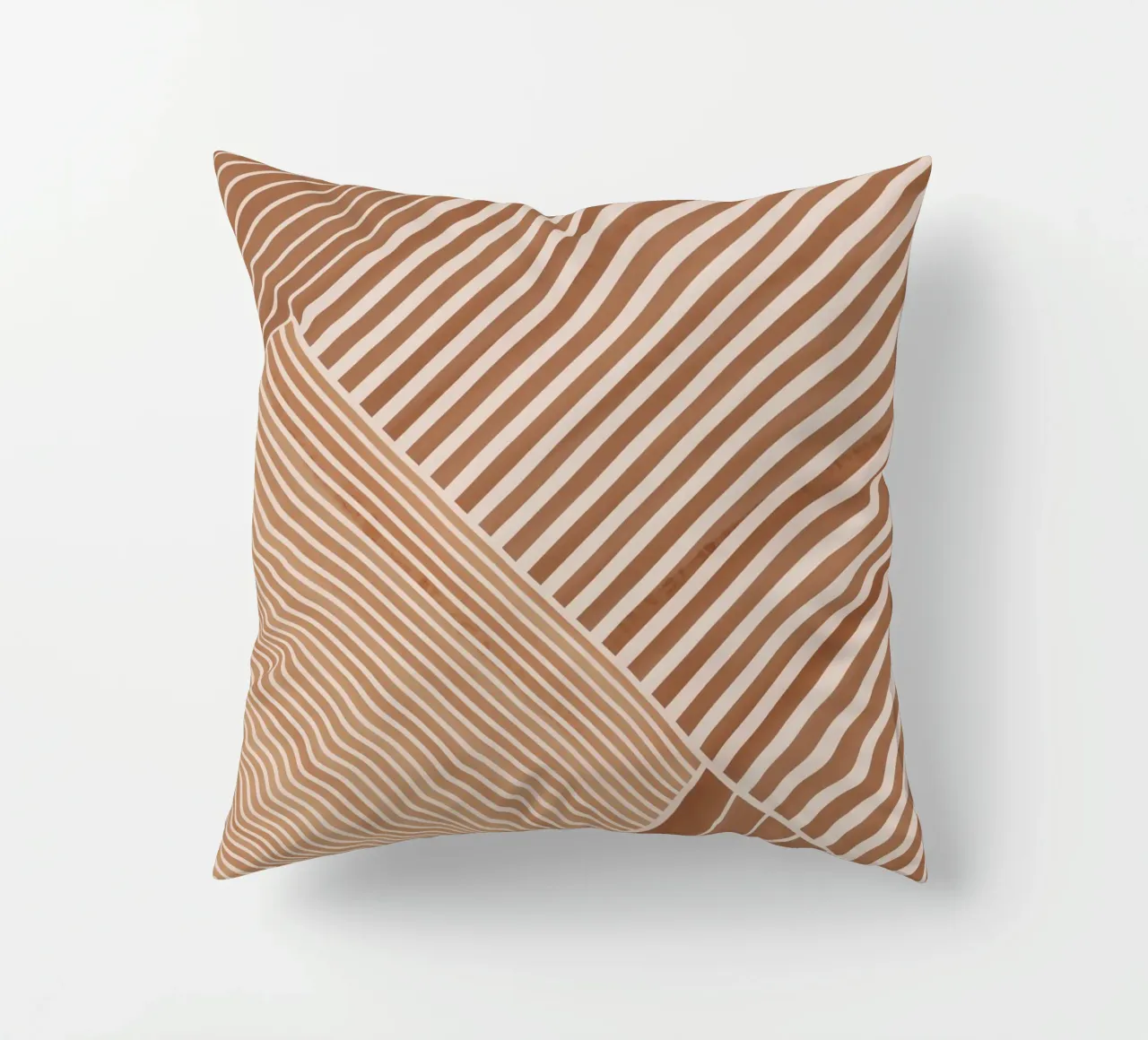 Geometric Pattern with Diagonal Lines decorative cushion by Melloi Art Print