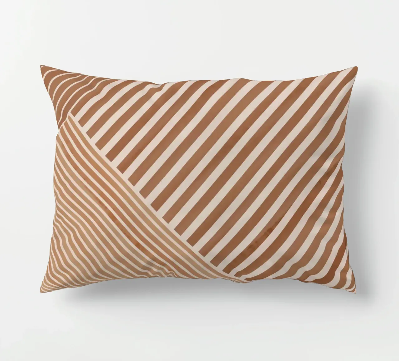 Geometric Pattern with Diagonal Lines decorative cushion by Melloi Art Print