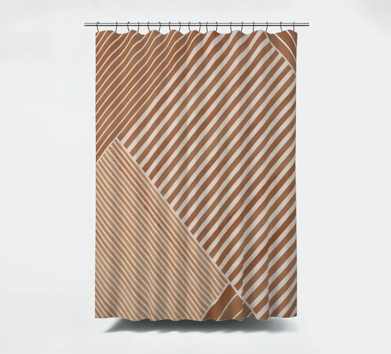 Geometric Pattern with Diagonal Lines shower curtain by Melloi Art Print