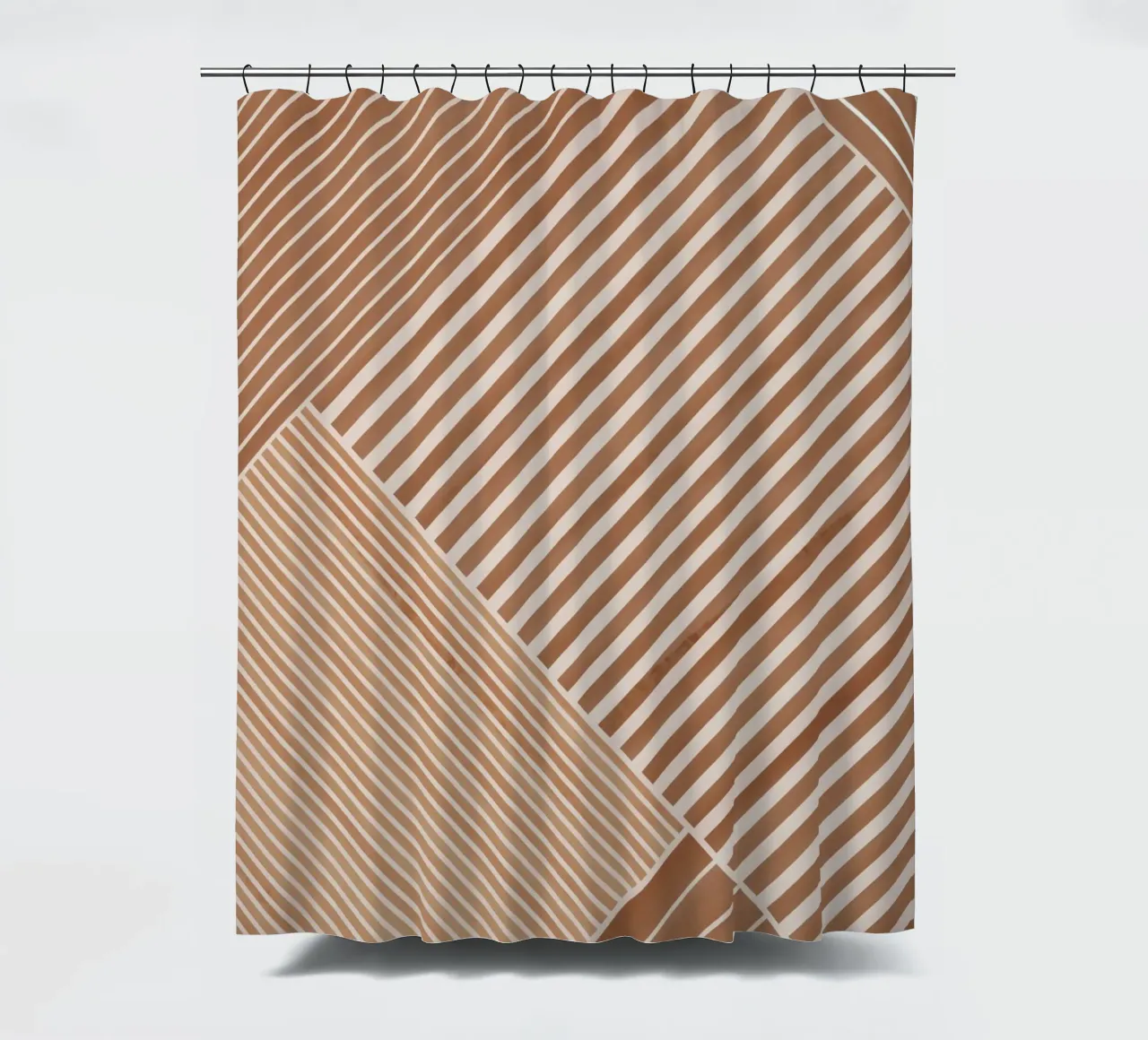Geometric Pattern with Diagonal Lines shower curtain by Melloi Art Print