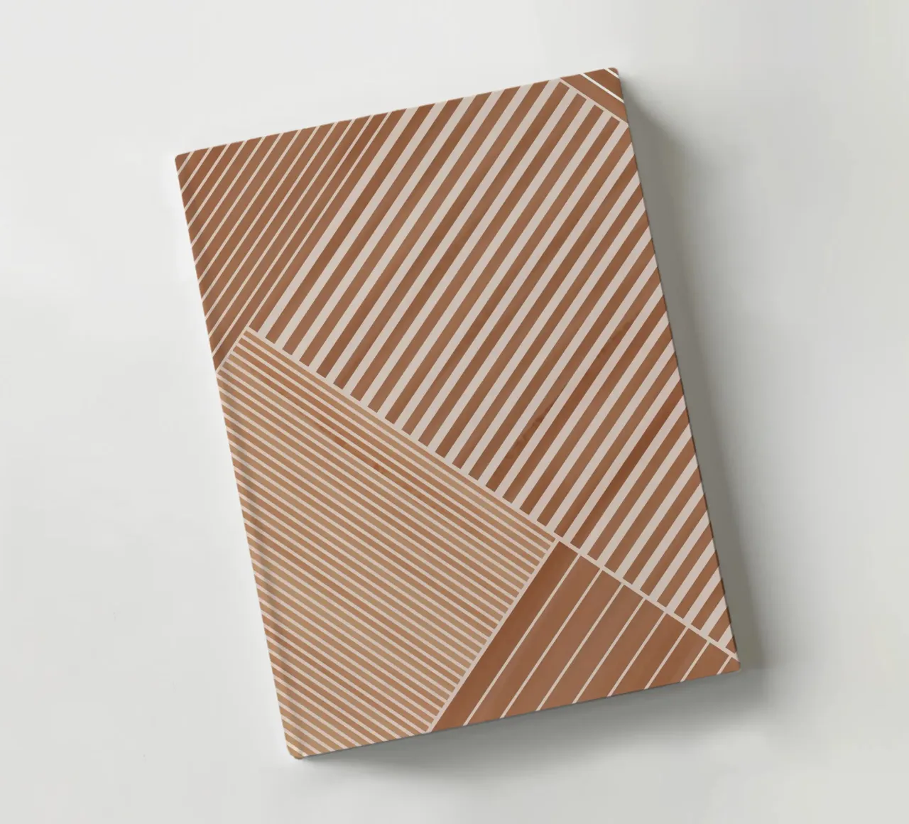 Geometrisches Muster mit diagonalen Linien Notizbuch von Melloi Art Print