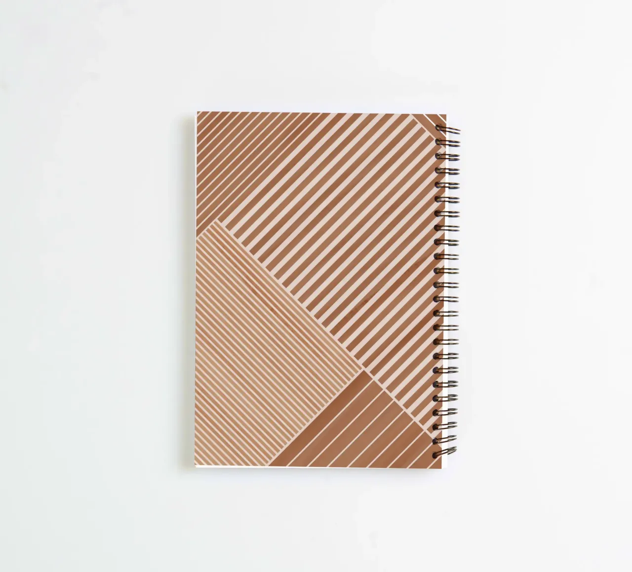 Geometrisch patroon met diagonale lijnen notitieboek met spiraal van Melloi Art Print