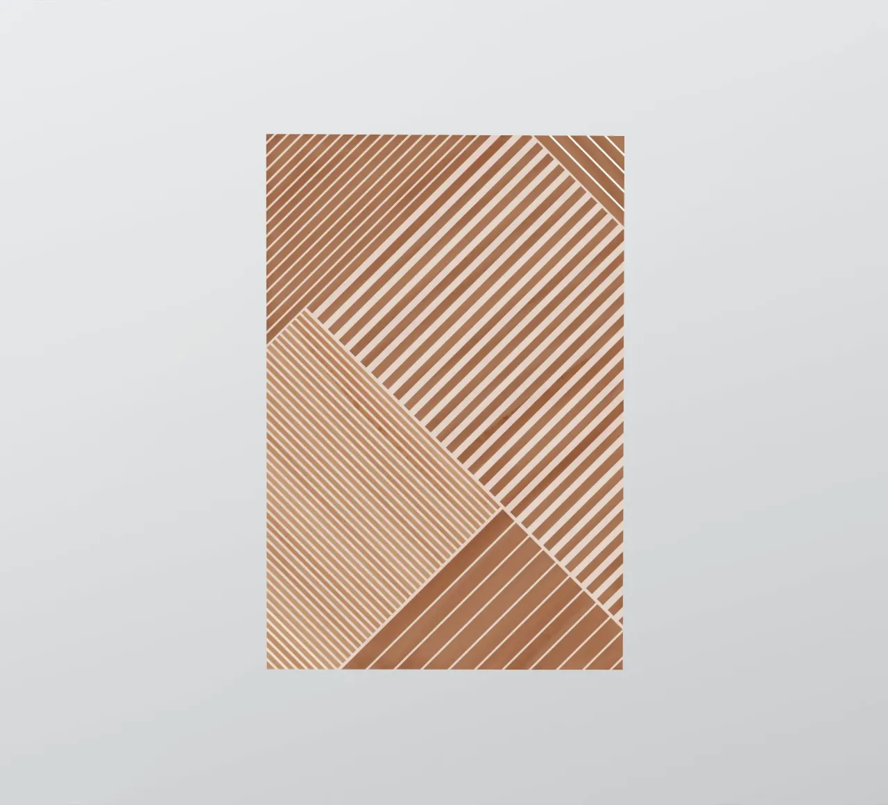 Geometric Pattern with Diagonal Lines sticker by Melloi Art Print