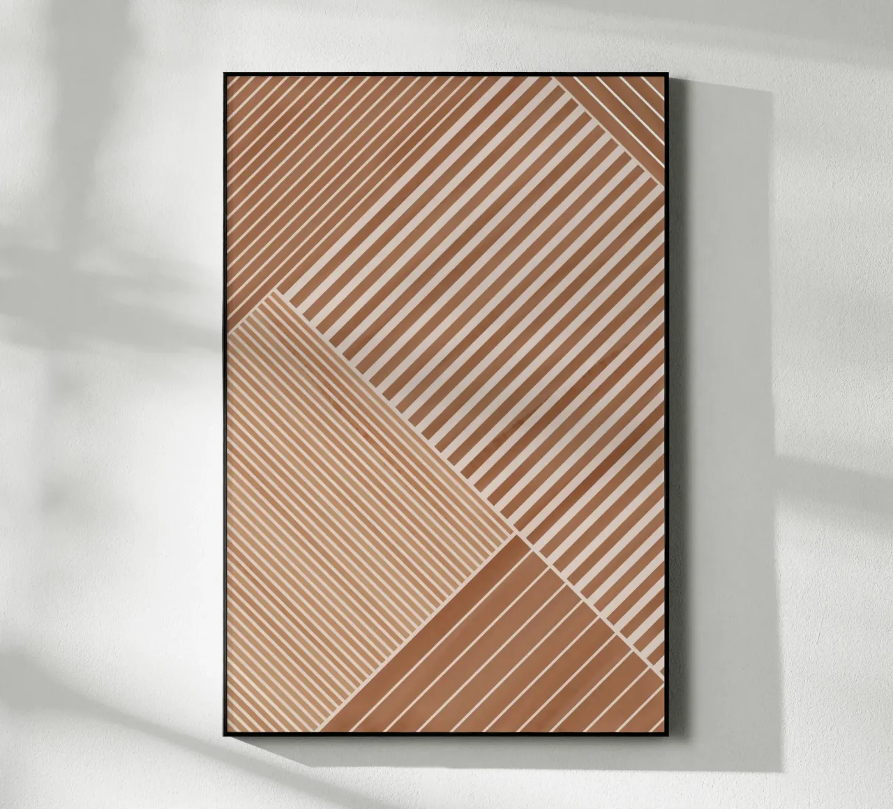 Geometrisch patroon met diagonale lijnen acryl van Melloi Art Print