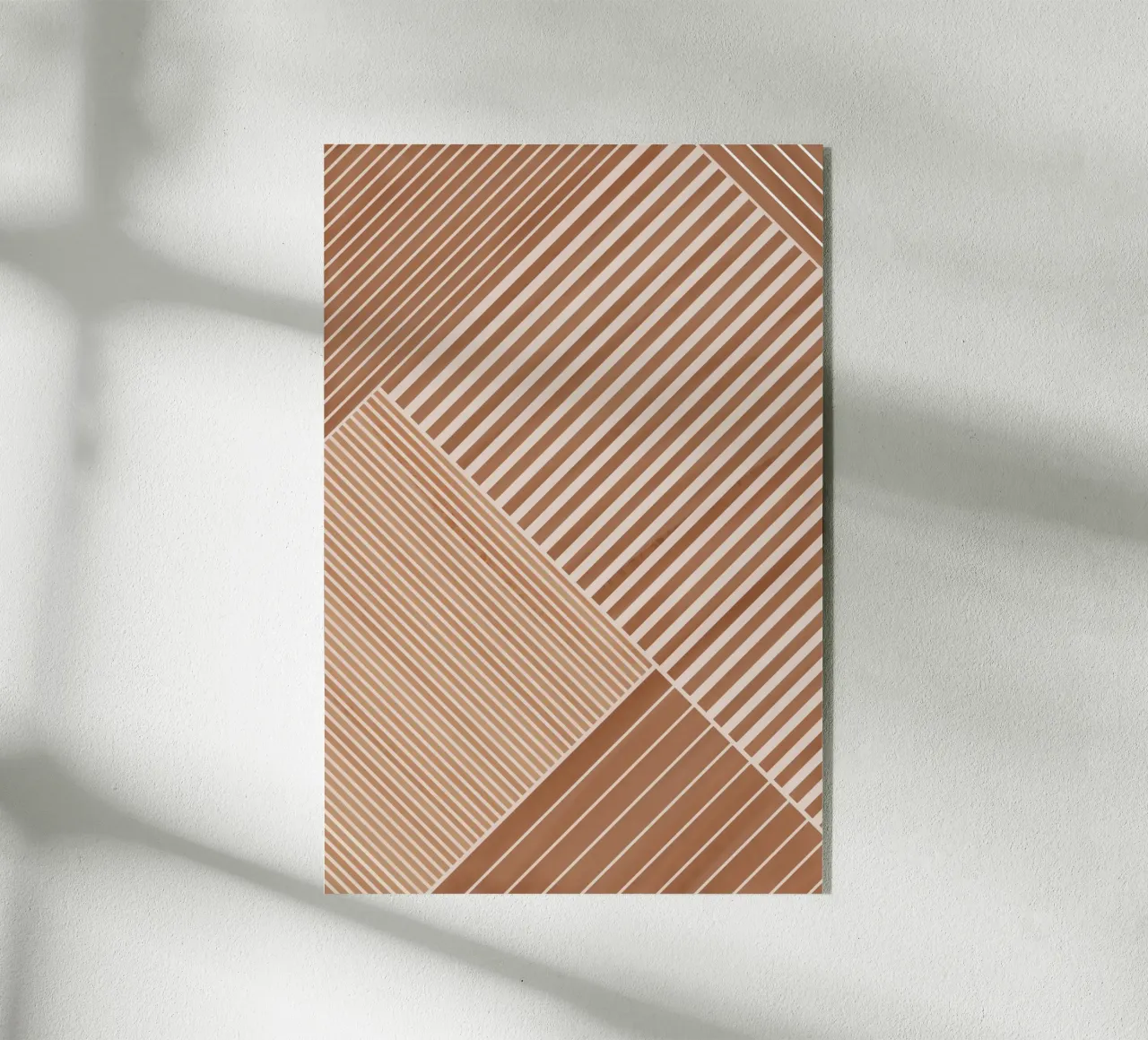 Geometrisch patroon met diagonale lijnen acryl van Melloi Art Print