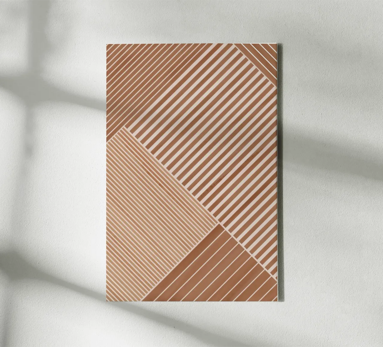Geometric Pattern with Diagonal Lines canvas by Melloi Art Print