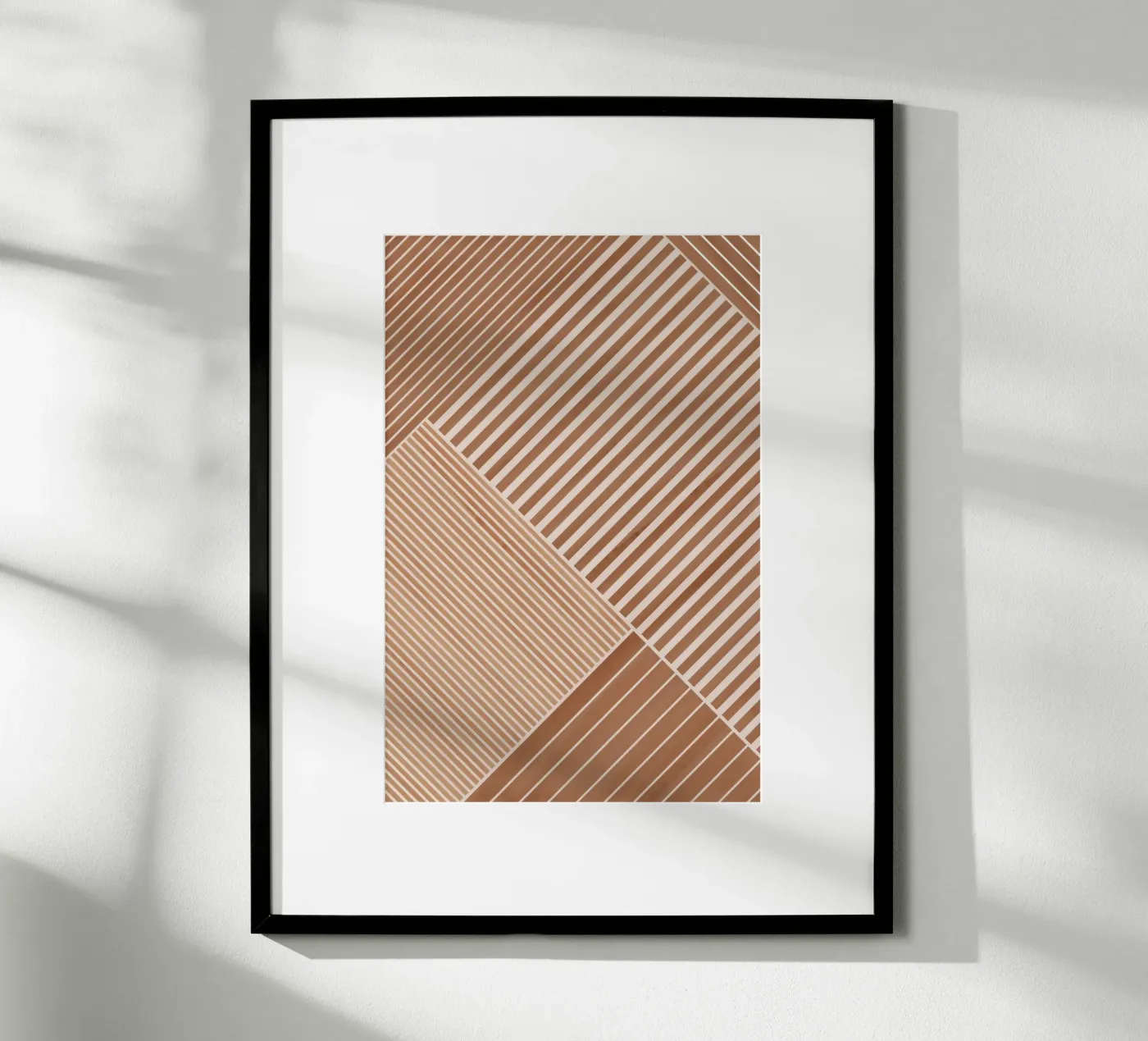 Geometric Pattern with Diagonal Lines poster da Melloi Art Print